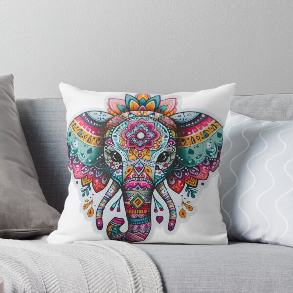 Item preview, boho elephant with a flower floral sticke ,boho style,Bohemian,Bloom Boom,Spring,ethnic designed and sold by Expressions-Sel.