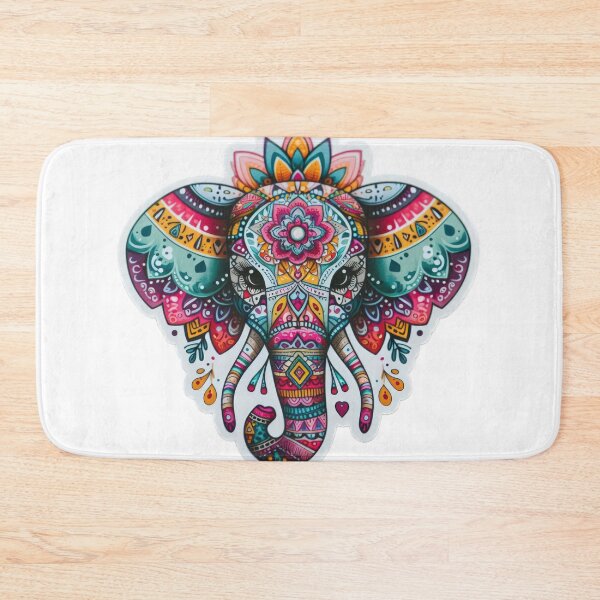Item preview, boho elephant with a flower floral sticke ,boho style,Bohemian,Bloom Boom,Spring,ethnic designed and sold by Expressions-Sel.