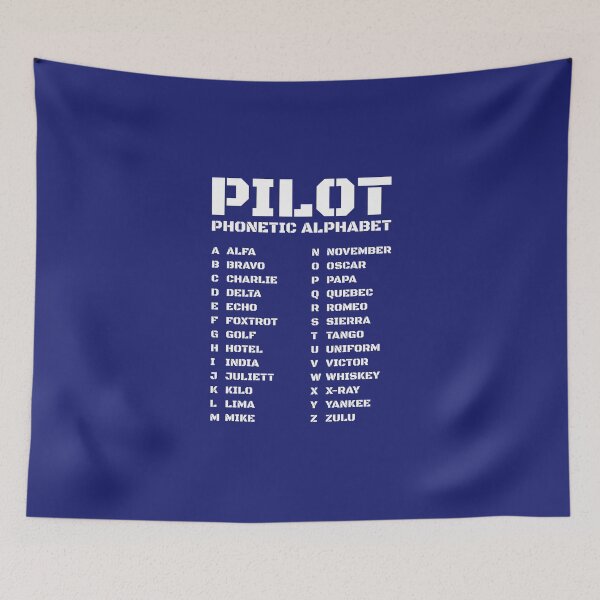 Item preview, Pilot Phonetic Alphabet for Flight Fans - Navy Blue designed and sold by AnnSign.