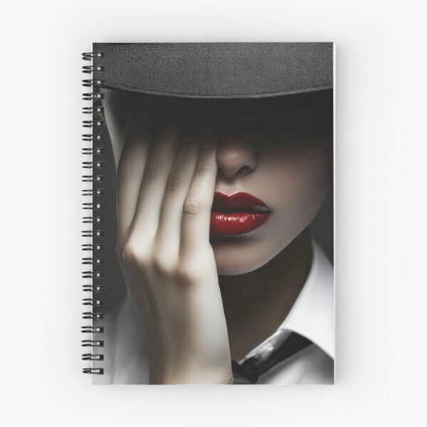 Item preview, Red-lipped figure in a hat designed and sold by anytka.