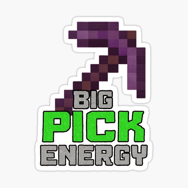 Vista previa del artículo con la obra «Diseño de energía de 'Big Pick' de Minecraft», diseñado y vendido por FredrickHudson.