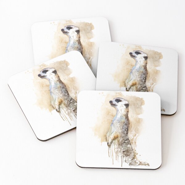 Item preview, Meerkat Sentinel Watercolor designed and sold by caracatita75.