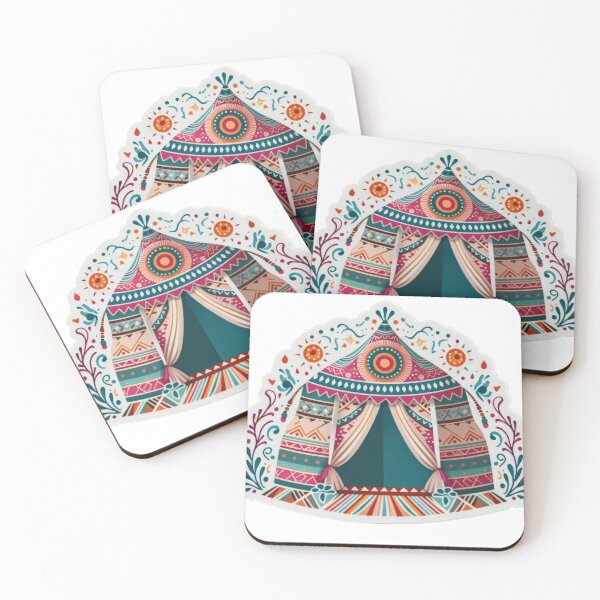 Item preview, boho colored tent floral sticke ,boho style,Bohemian,Bloom Boom,Spring,ethnic designed and sold by Expressions-Sel.