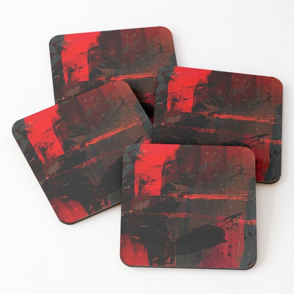 Item preview, Abstract Red And Black Nature Landscape designed and sold by NickDedidis.