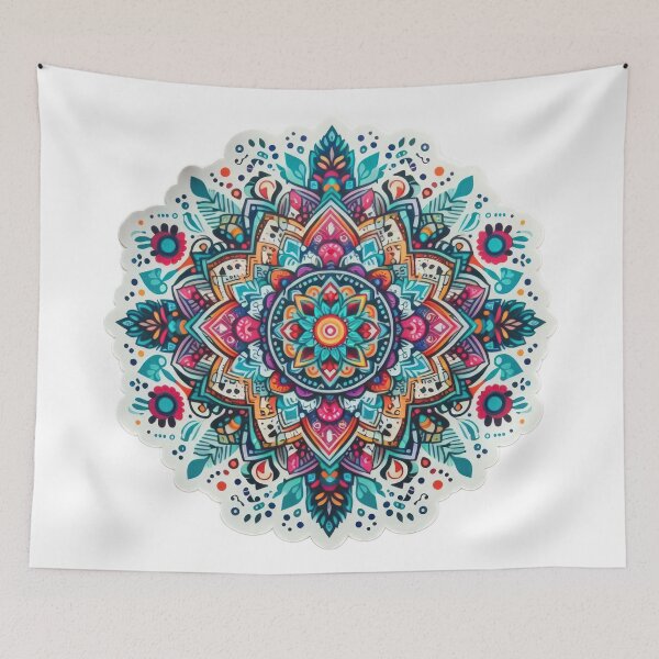 Item preview, boho colored mandala floral sticke ,boho style,Bohemian,Bloom Boom,Spring,ethnic designed and sold by Expressions-Sel.