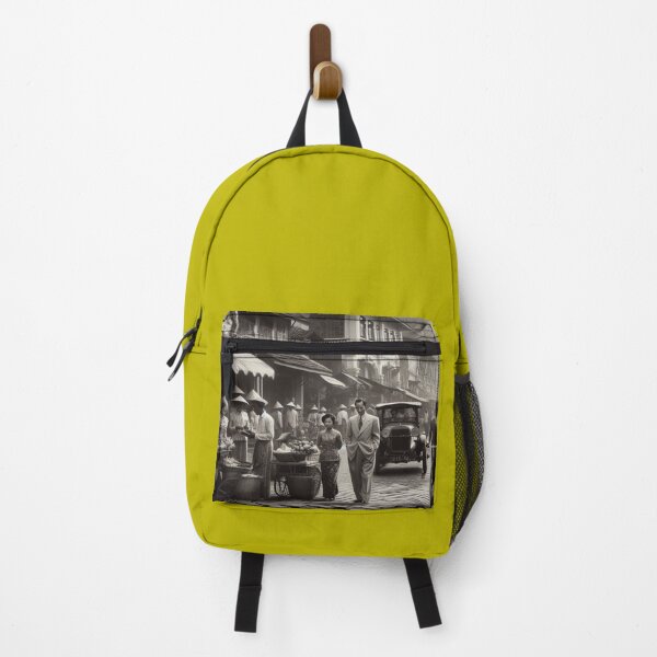 Item preview, 1930s Bandung City – AI Black and White Artwork of a Busy Urban Scene for Clothing and Accessories for City Lovers designed and sold by knalpot-design.
