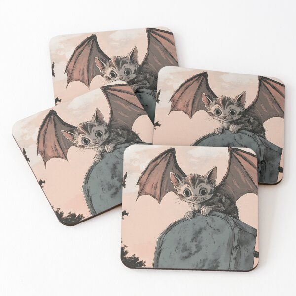 Item preview, Spooky Cutie: Eerie Bat Kitten Perch designed and sold by bapupa.