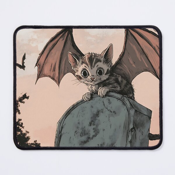 Item preview, Spooky Cutie: Eerie Bat Kitten Perch designed and sold by bapupa.