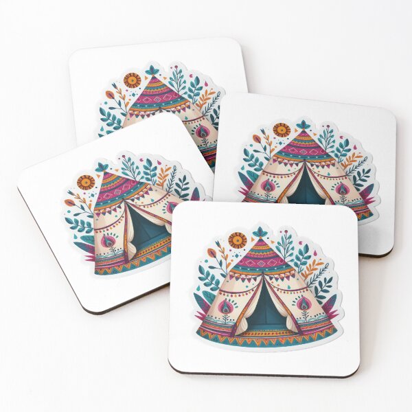 Item preview, boho colored tent floral sticke ,boho style,Bohemian,Bloom Boom,Spring,ethnic designed and sold by Expressions-Sel.
