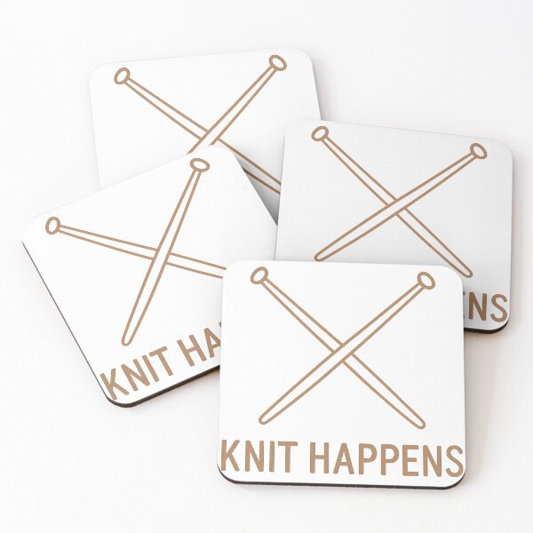 Item preview, Knit happens humor illustration designed and sold by Analog-attire.