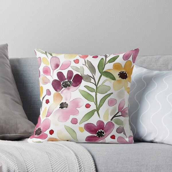 Item preview, Watercolor floral colorful  designed and sold by P&U Fabric.