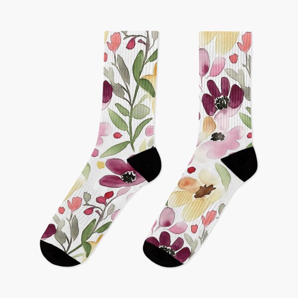 Aperçu de l'œuvre Watercolor floral colorful  créée et vendue par P&U Fabric.