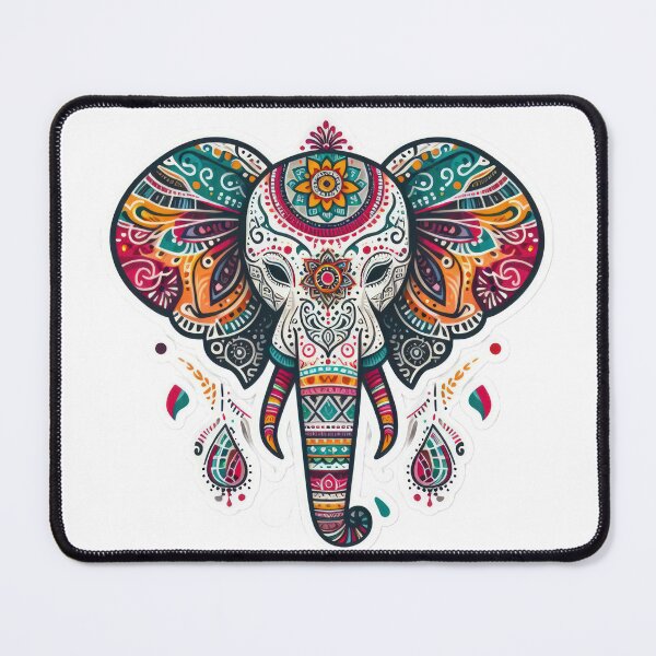Item preview, boho colored elephant floral sticke ,boho style,Bohemian,Bloom Boom,Spring,ethnic designed and sold by Expressions-Sel.