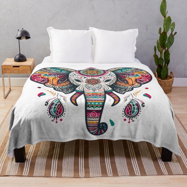 Item preview, boho colored elephant floral sticke ,boho style,Bohemian,Bloom Boom,Spring,ethnic designed and sold by Expressions-Sel.