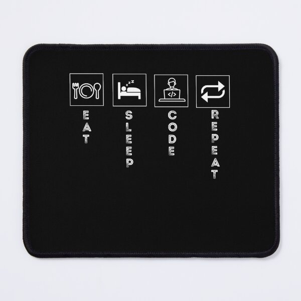 Item preview, Eat Sleep Code Repeat (dark BG) designed and sold by THKR-Co.