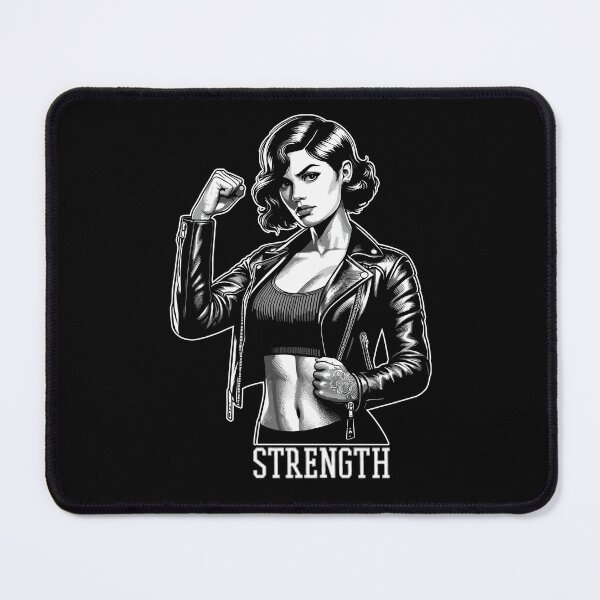 Item preview, Strong Woman Strength Rockabilly Leather Jacket Gift designed and sold by Pineapple-Tree.