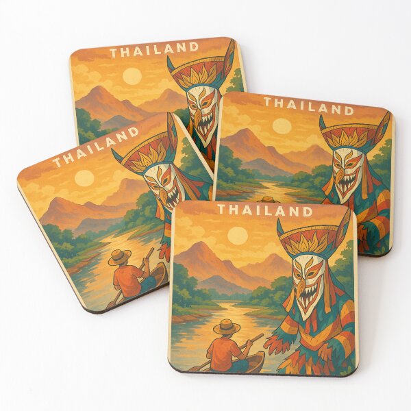 Item preview, Loei Thailand with Phi Ta Khon Festival and River Sunset designed and sold by Aryabek.
