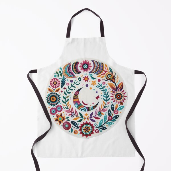 Item preview, boho colored crescent moon mandala floral sticke ,boho style,Bohemian,Bloom Boom,Spring,ethnic designed and sold by Expressions-Sel.