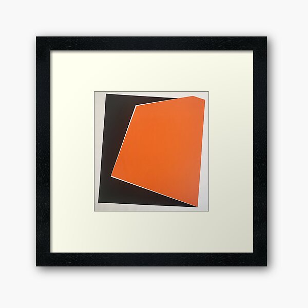 Item preview, Orange Black Geometric Shapes Abstract Minimalist Composition designed and sold by Artbyvo.
