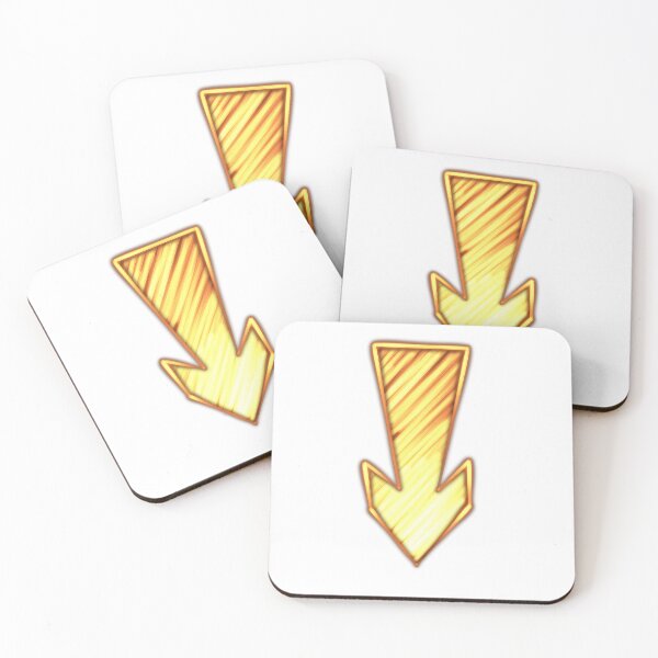 Item preview, Bright yellow arrow pointing downwards with a textured appearance for directional signage and graphic designs designed and sold by Ms. Iryna.