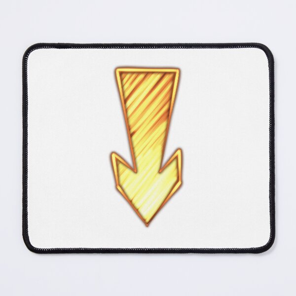 Item preview, Bright yellow arrow pointing downwards with a textured appearance for directional signage and graphic designs designed and sold by Ms. Iryna.