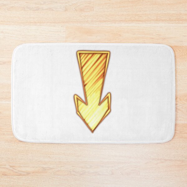 Item preview, Bright yellow arrow pointing downwards with a textured appearance for directional signage and graphic designs designed and sold by Ms. Iryna.