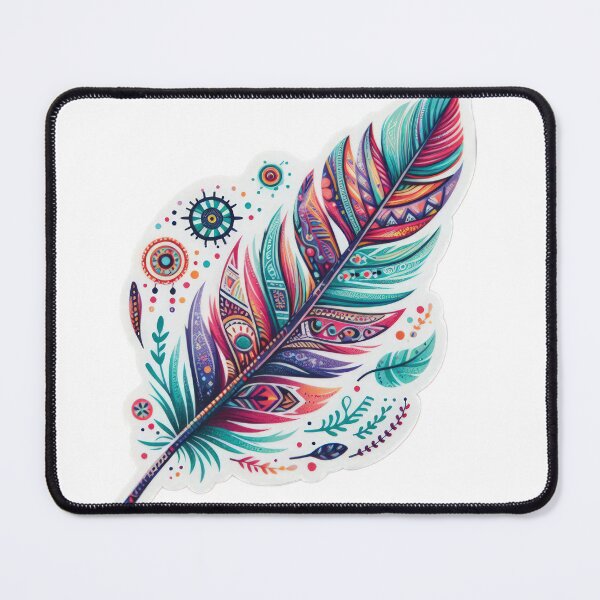 Item preview, boho colored feather floral sticke ,boho style,Bohemian,Bloom Boom,Spring,ethnic designed and sold by Expressions-Sel.