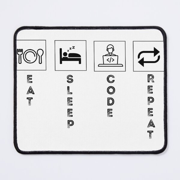 Item preview, Eat Sleep Code Repeat (Light BG) designed and sold by THKR-Co.