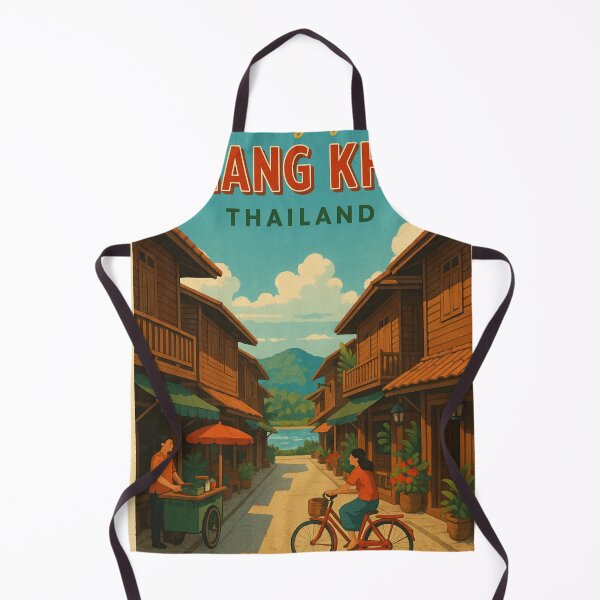 Item preview, Daytime Market and Wooden Homes in Chiang Khan Thailand designed and sold by Aryabek.