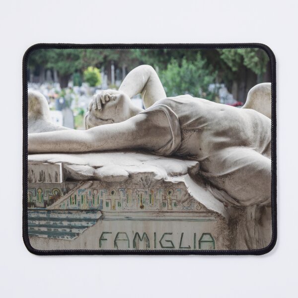 Item preview, Genoa, Italy - desperate angel crying on Ribaudo family tomb, 1920. designed and sold by Paolo Modena Photography - Fine Italian Art.