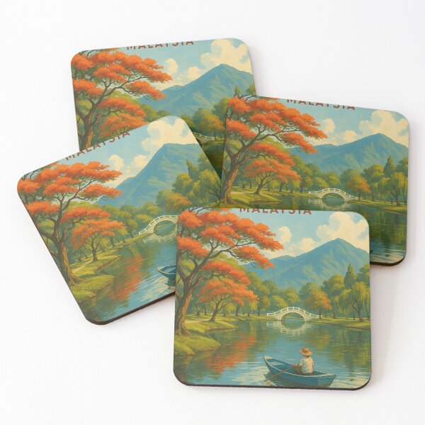 Item preview, Taiping Malaysia with Lake Gardens and Autumn Trees designed and sold by Aryabek.