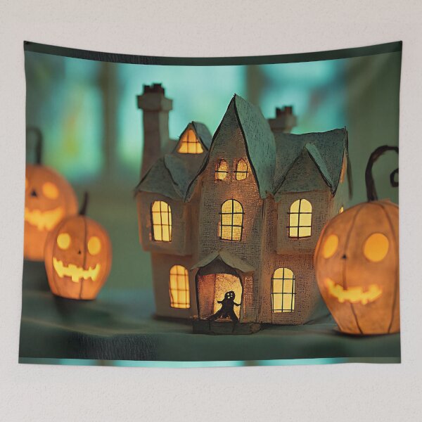 Item preview, Spooky Cutie: Cute Pumpkin Light Dollhouse designed and sold by bapupa.