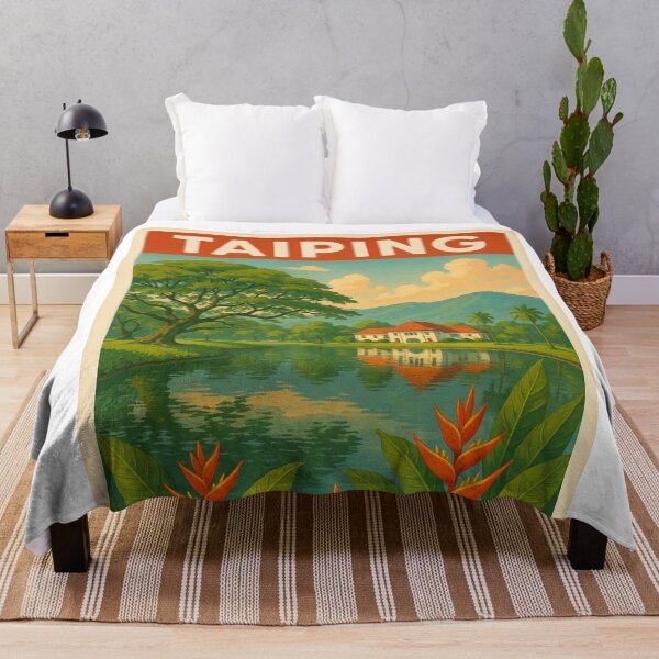 Item preview, Scenic Taiping Malaysia with Colonial Mansion and Heliconias designed and sold by Aryabek.