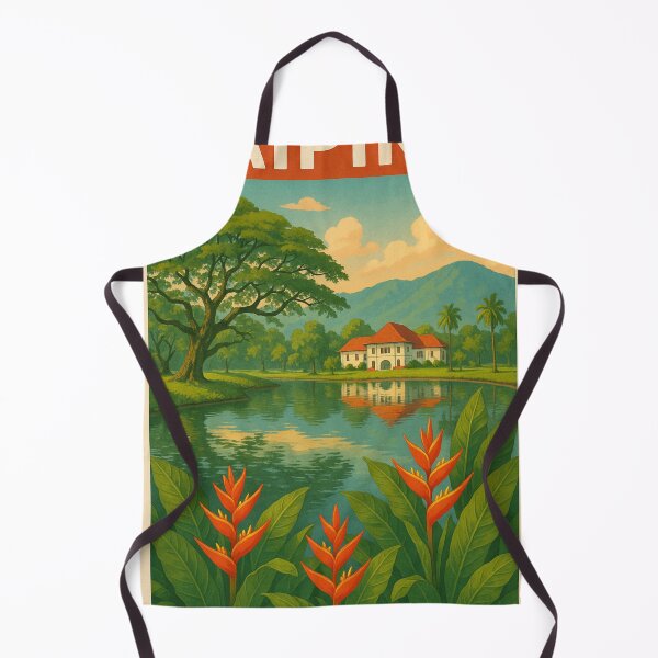 Item preview, Scenic Taiping Malaysia with Colonial Mansion and Heliconias designed and sold by Aryabek.