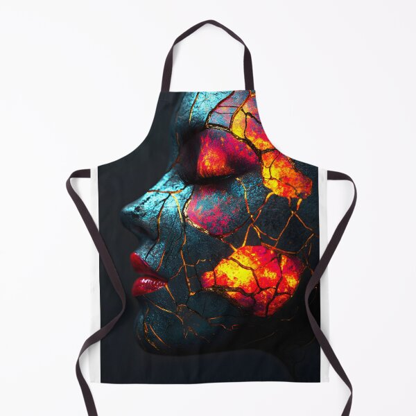 Item preview, Digital art of a face with vibrant cracked elements designed and sold by Artessie.