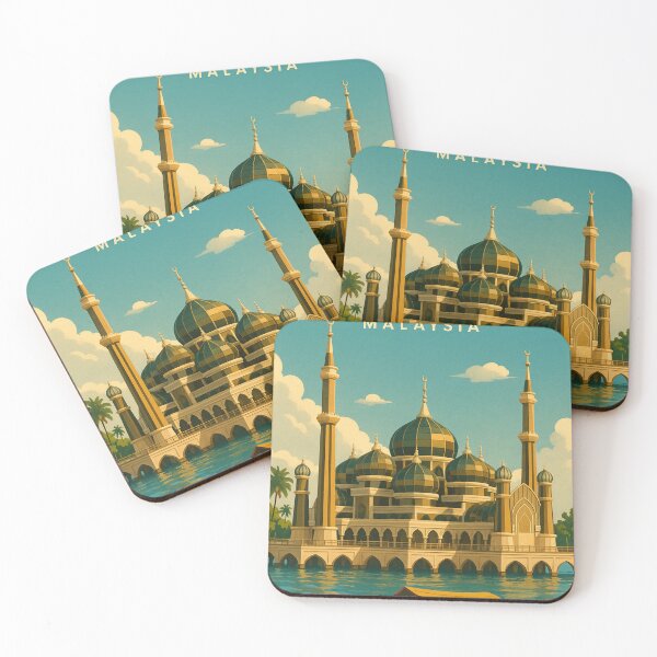 Item preview, Crystal Mosque in Kuala Terengganu Malaysia with River View designed and sold by Aryabek.