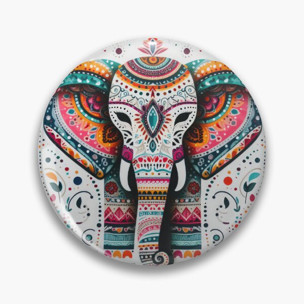 Item preview, boho colored elephant floral sticke ,boho style,Bohemian,Bloom Boom,Spring,ethnic designed and sold by Expressions-Sel.
