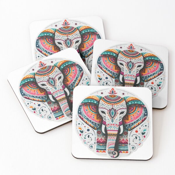 Item preview, boho colored elephant floral sticke ,boho style,Bohemian,Bloom Boom,Spring,ethnic designed and sold by Expressions-Sel.
