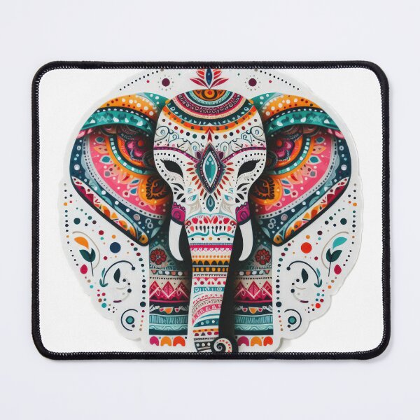 Item preview, boho colored elephant floral sticke ,boho style,Bohemian,Bloom Boom,Spring,ethnic designed and sold by Expressions-Sel.