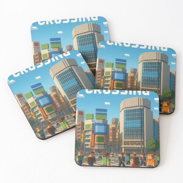 Item preview, Shibuya Crossing Tokyo in Blocky Pixel Art Style designed and sold by Aryabek.