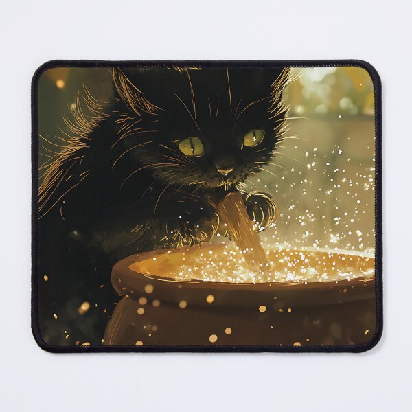 Item preview, Spooky Cutie: Cute Black Cat Witch Familiar designed and sold by bapupa.