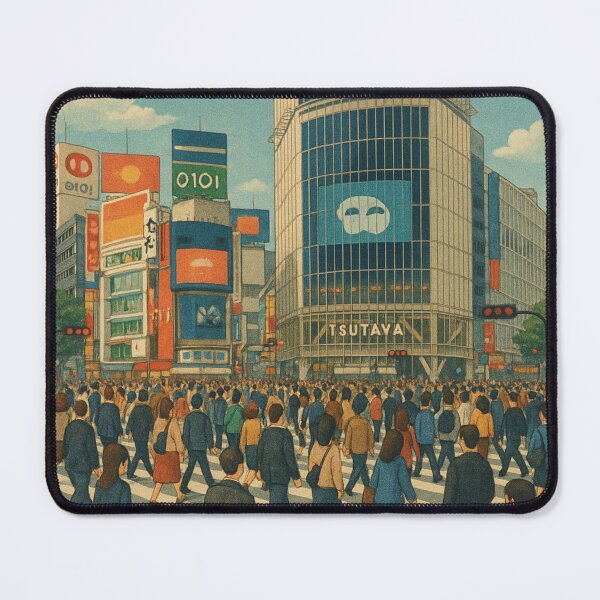 Item preview, Shibuya Crossing Tokyo with Urban Crowd and Iconic Architecture designed and sold by Aryabek.