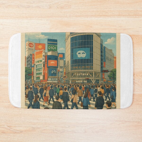 Item preview, Shibuya Crossing Tokyo with Urban Crowd and Iconic Architecture designed and sold by Aryabek.