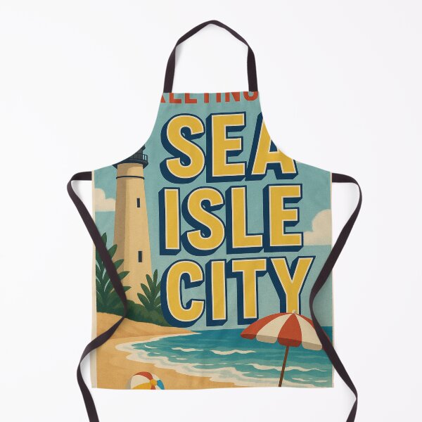 Item preview, Sea Isle City New Jersey with Lighthouse and Umbrella designed and sold by Aryabek.
