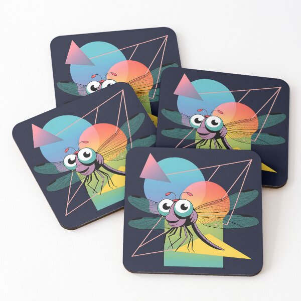 Item preview, Cartoon Geometric Dragonfly With Big Eyes Vector Graphics designed and sold by SurrealArtSzysz.