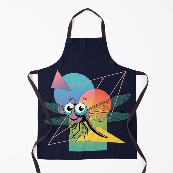 Item preview, Cartoon Geometric Dragonfly With Big Eyes Vector Graphics designed and sold by SurrealArtSzysz.