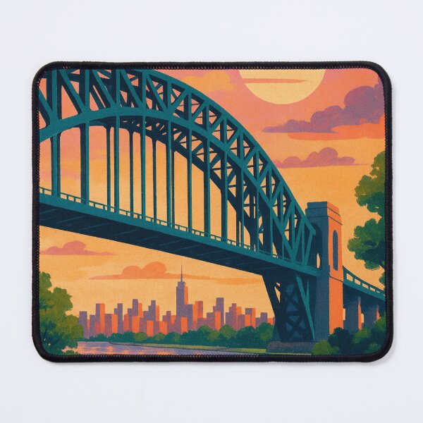 Item preview, Astoria New York Sunset with Hell Gate Bridge designed and sold by Aryabek.