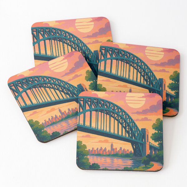 Item preview, Astoria New York Sunset with Hell Gate Bridge designed and sold by Aryabek.