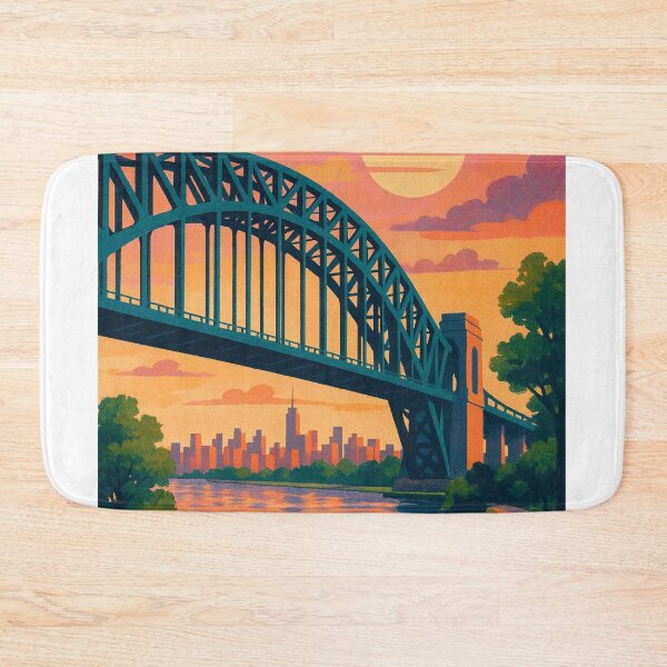 Item preview, Astoria New York Sunset with Hell Gate Bridge designed and sold by Aryabek.