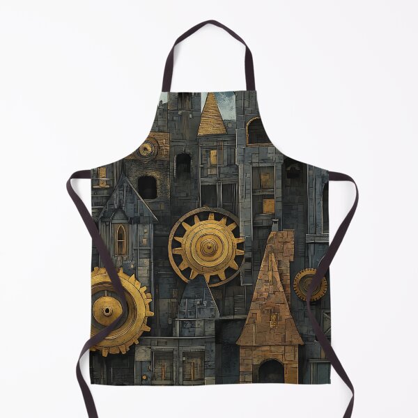 Item preview, Steampunk Art: Brass Gears Clockwork City designed and sold by bapupa.